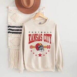 Kansas City Football Sweatshirt Retro Style Vintage Football Sunday GILDAN